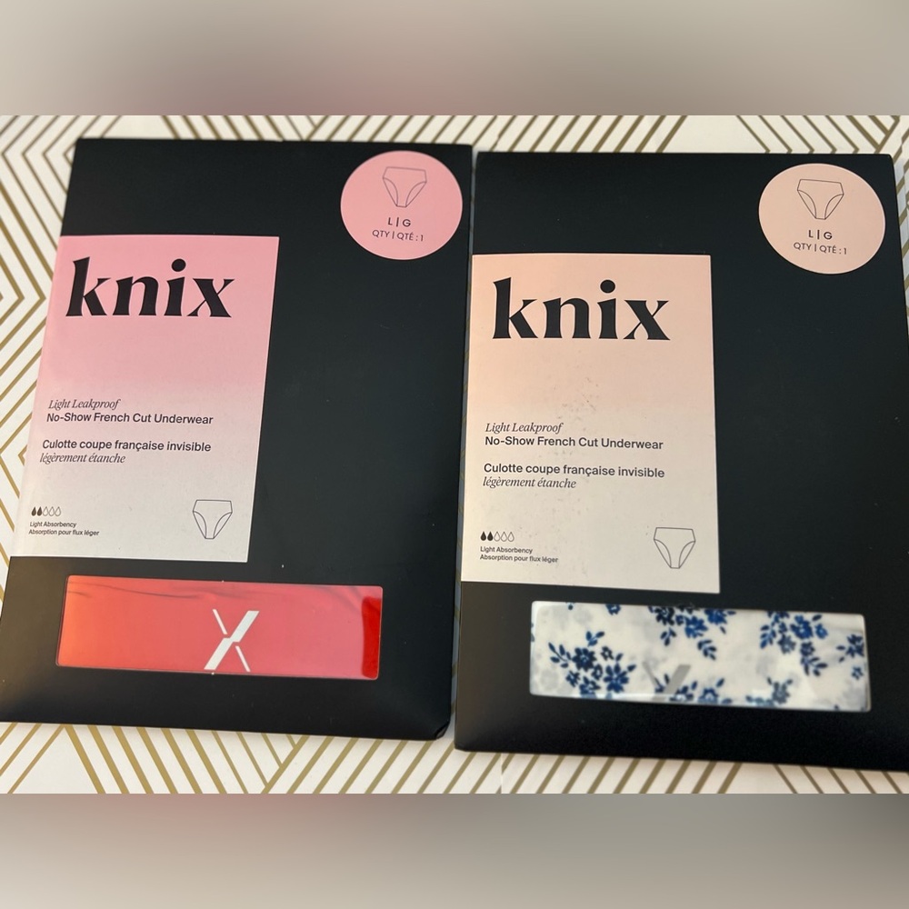 KNIX Light Leakproof No-Show French Cut UNDERWEAR Size Large